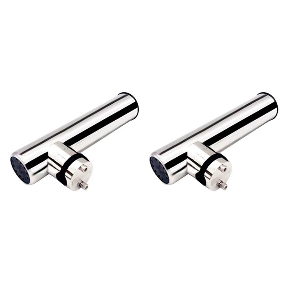 

2Pcs 316 Stainless Steel Marine Boat Fishing Rod Holder Rack Support for Rail 19-25mm Boat Boats Parts