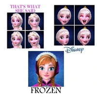 disney anime characters elsa anna vinyl heat transfer stickers diy frozen queen iron on patches clothing t shirt print patches