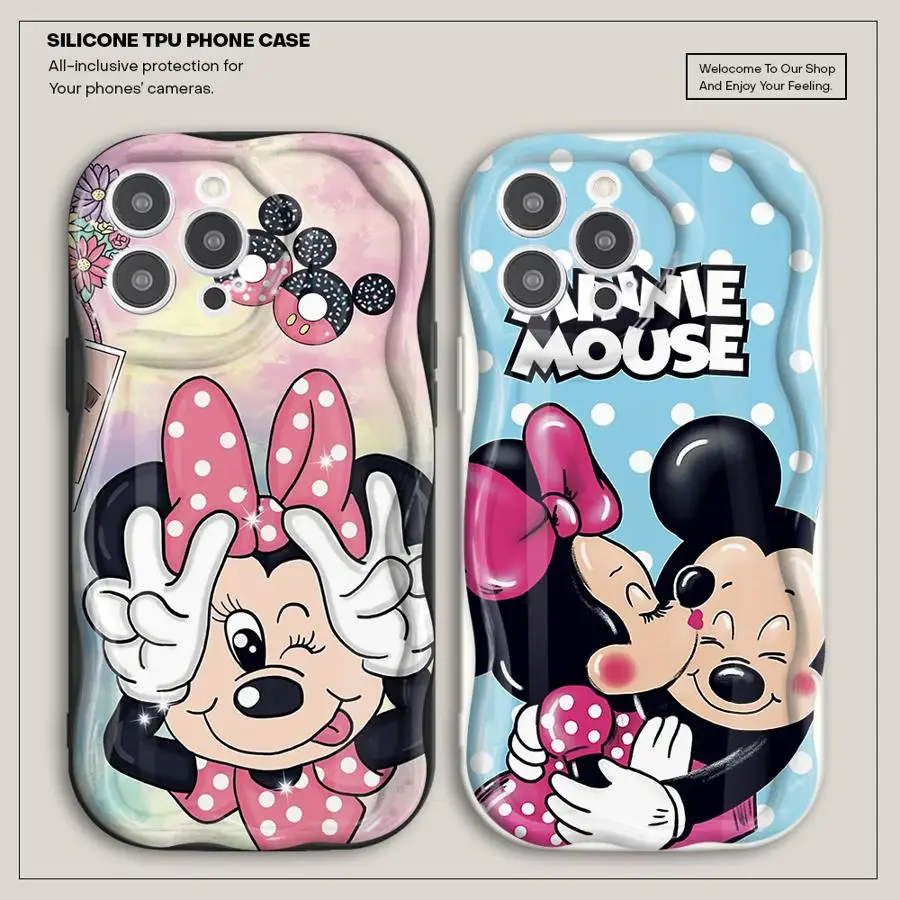 Disney Mickey Minnie Mouse Phone Case for Vivo Y20i Y21S Y21A Y02 Y12 Y15S Y16 Y17 Y19 Y20 Y21 2021 Y35 Y22S Y36 Y50 4G 5G cases