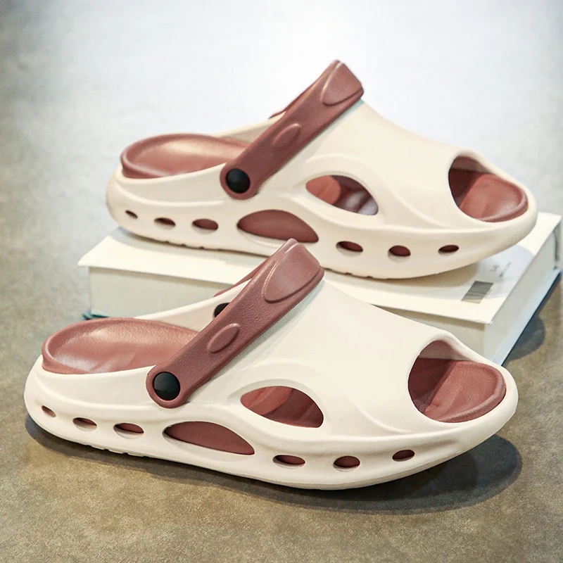 Сандалии мужские из натуральной кожи повседневная Уличная обувь пляжные туфли