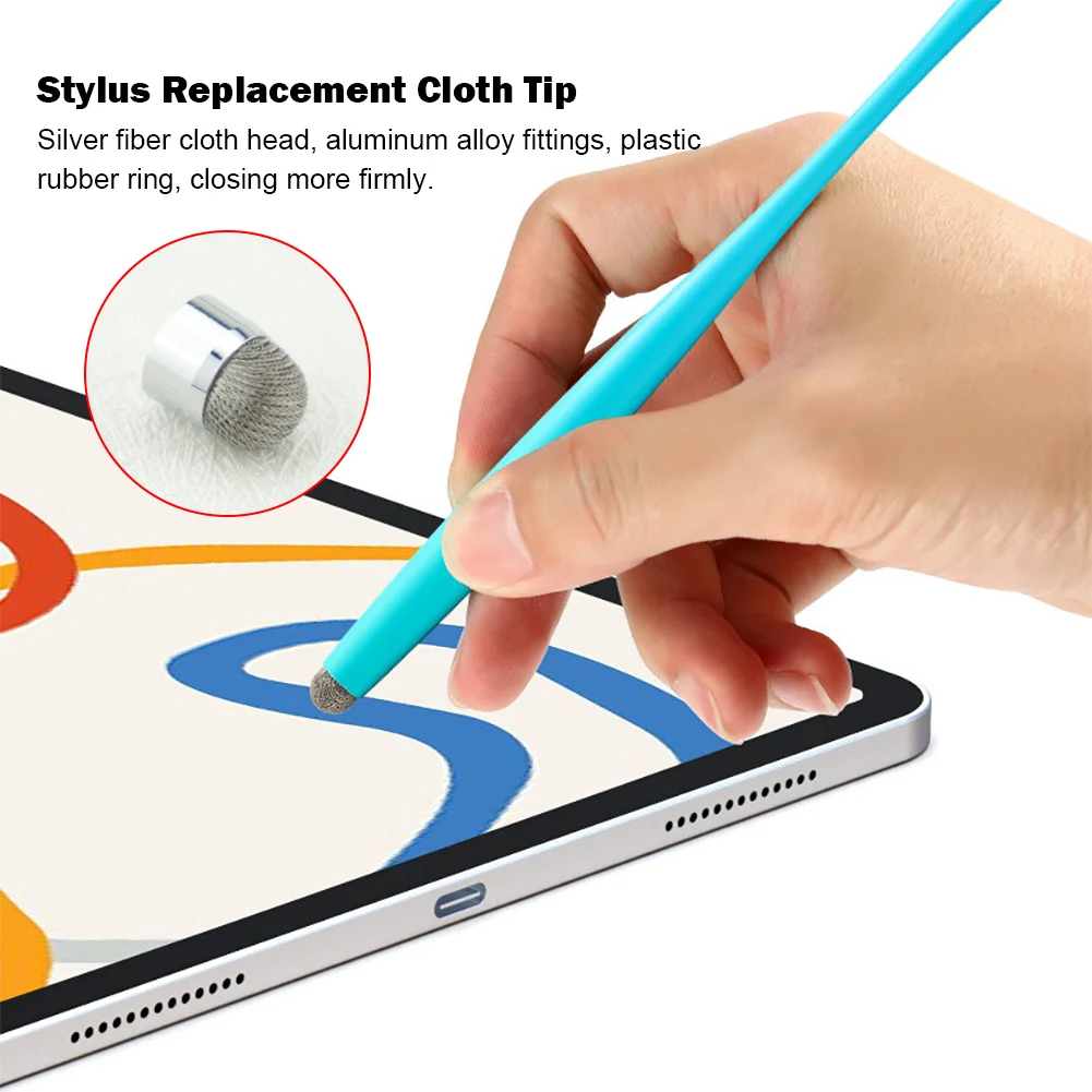 

Fiber Stylus Mesh Tip Universal Replacement Thread for Touchscreen Stylus Pens Conductive Cloth Head Touch Replaceable Tip 5Pcs