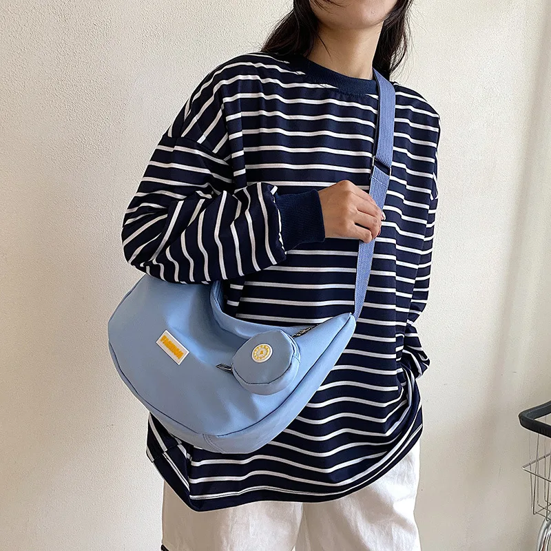 Модные сумки-Хобо через плечо для мужчин и женщин нейлоновый мессенджер на