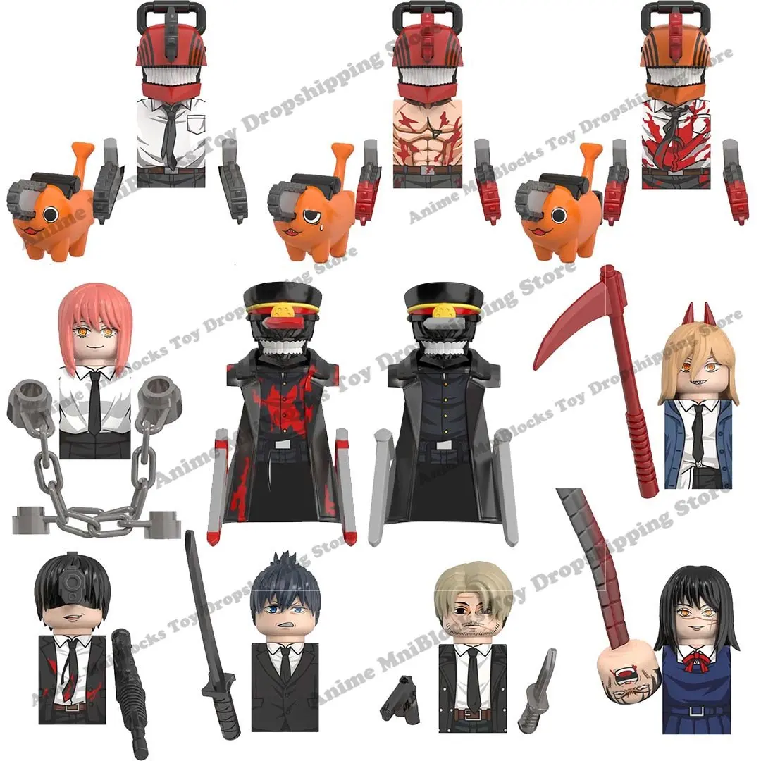 

WM Blocks Chainsaw Man WM6159 Anime Cartoon Bricks Samurai Sword Denji Pochita Makima Power Aki Asa Kishibe Assembl Toys Gifts