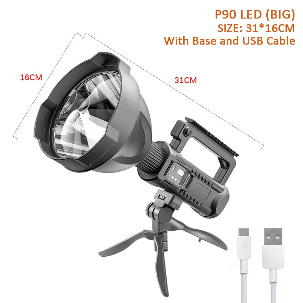 

Портативный фонарь P90 XHP90 20Вт
