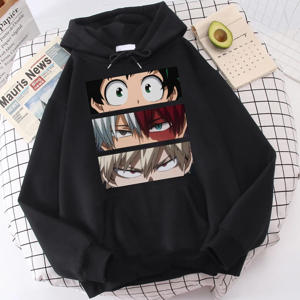 

My Hero Academia Hoodies Mens Casual Oversized Sweatshirts Japanese Cartoon Loose Hoodie Comfortable Creativity Streetwear Male