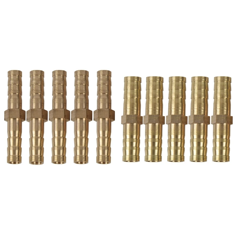 

JFBL Hot 10Pcs Hose Barb Coupler Inner Dia Air Gas Straight Hose Pipe Barb Coupler, 5Pcs 8Mm & 5Pcs 6Mm