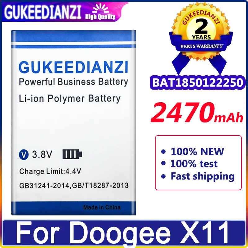 

For Doogee X 11 BAT1850122250 2470mAh High Quality Mobile Phone Battery For Doogee X11 Large Capacity Battery Li-polym Bateria