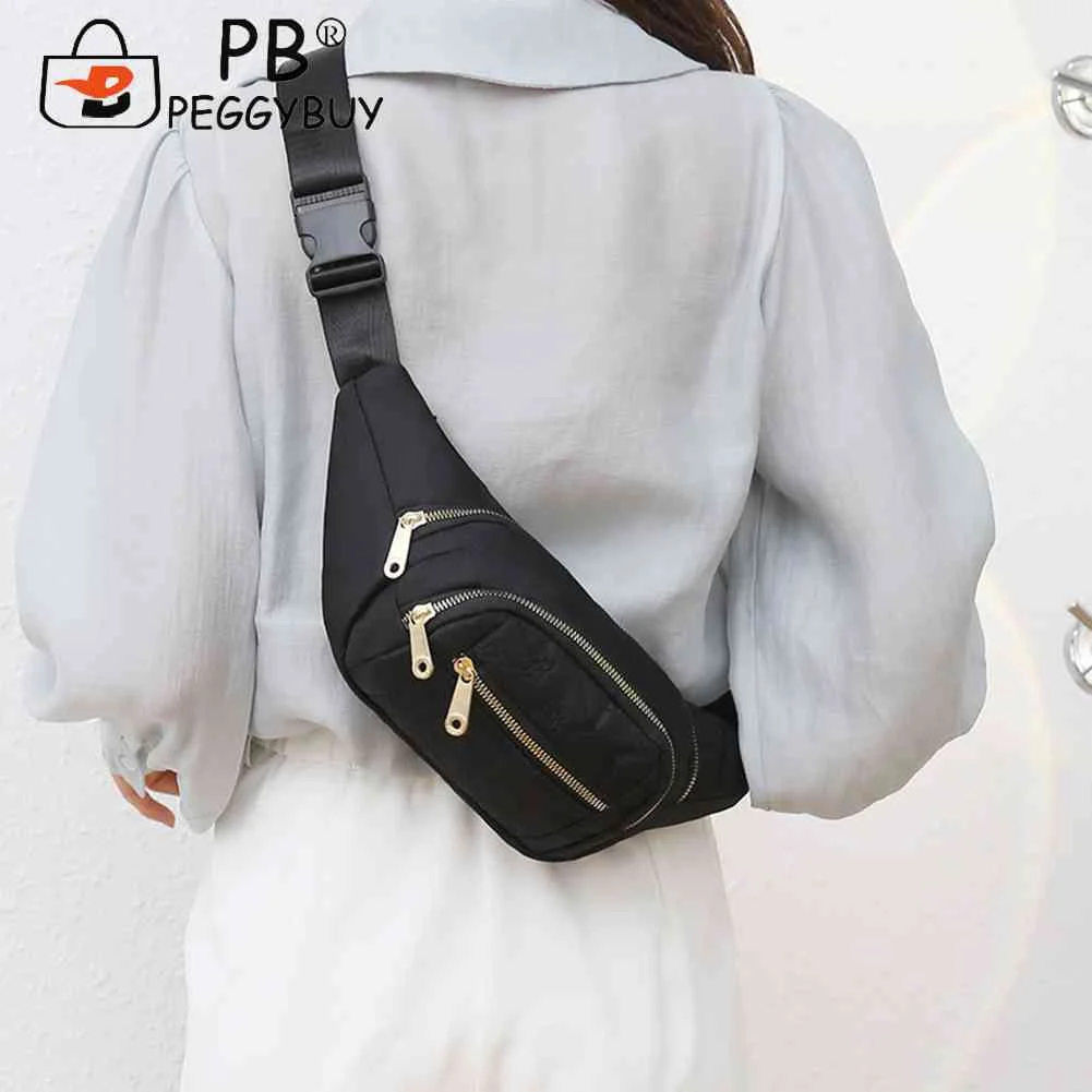 

Поясная Сумка из ткани Оксфорд, многослойная водонепроницаемая сумка-мессенджер с карманами, на молнии, спортивный дорожный кошелек для фи...