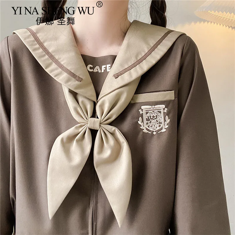 Оптовая продажа оригинальная кофейная кафе милая униформа JK с длинными рукавами
