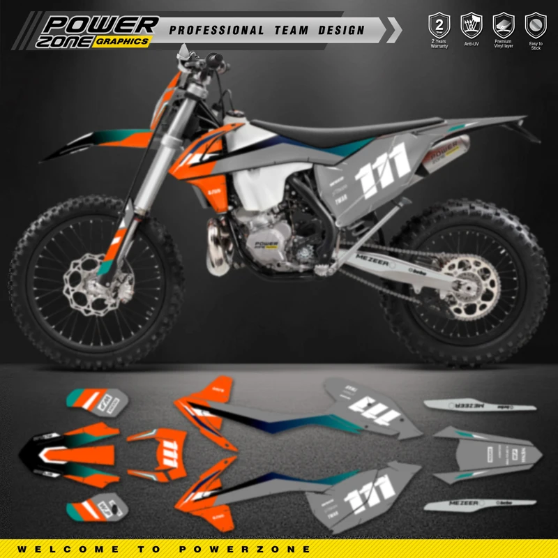 PowerZone пользовательские графические фоны для команды набор наклеек KTM SX SXF MX 16-18 EXC