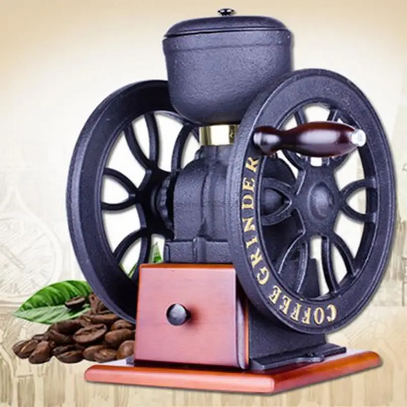 

Металлическая винтажная мельница, стальной сердечник, высокое качество, ручная кофемолка, ручная ручка, инструменты для кофе, емкость Пива 60 г