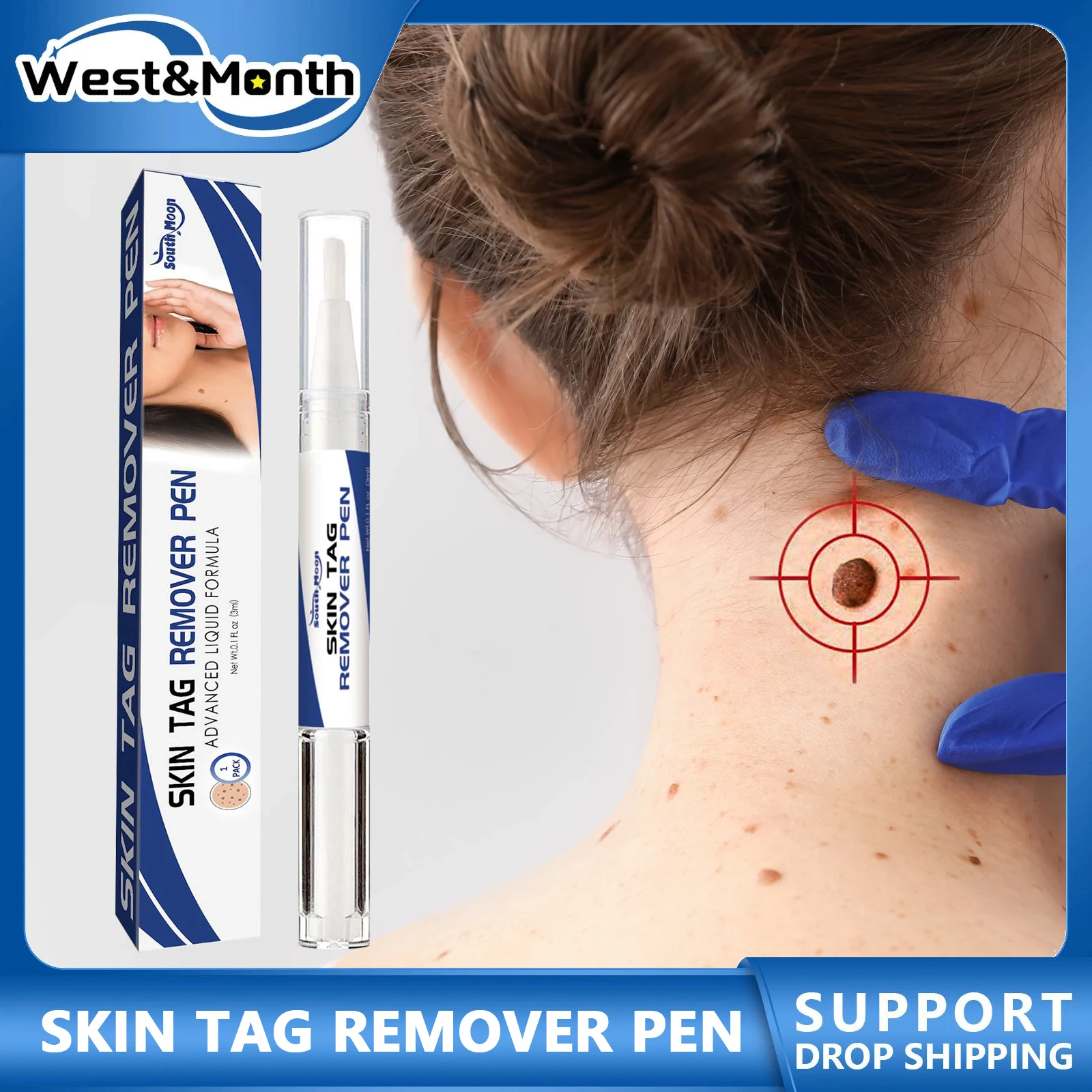 

Skin Tag Remover Pen Liquid Warts Removal Acne Moles Corns Treatment Anti Verruca Body Cleansing Facial Skin Care Repair Tool