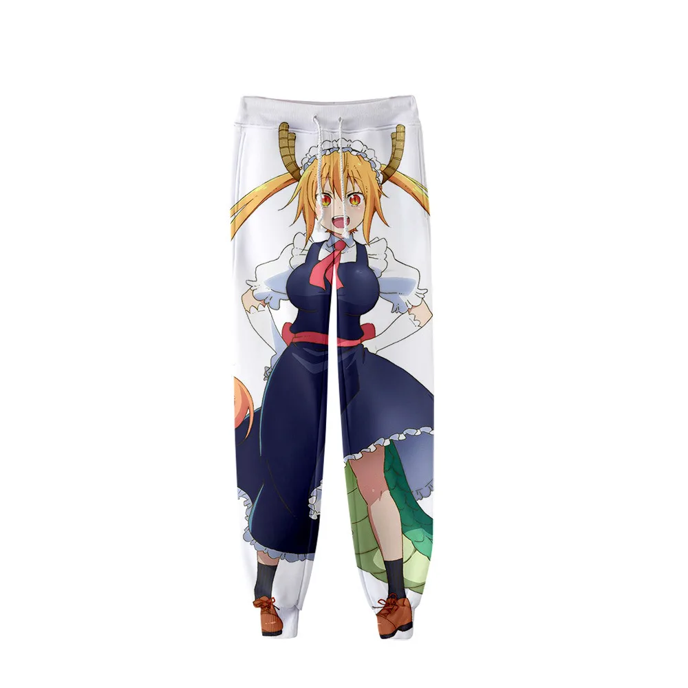 Костюм для косплея Kanna Kamui мужской/женский джоггеры с 3D принтом дракона горничной