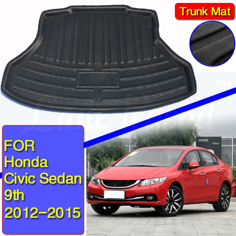 

Accessories For Honda Civic 2012 2013 2014 2015 Sedan Coupe Rear Trunk Liner Cargo Boot Mat Floor Carpet Tray Mud Kick Protector