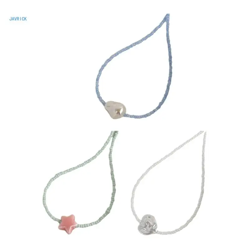 

Girl Neck Ornament Clavicle Chain Beads Choker Resin Material for Girls