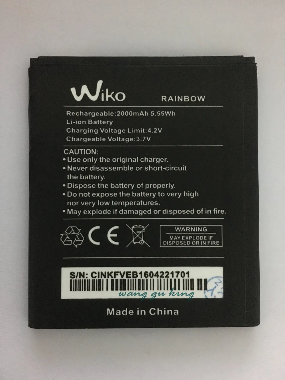 

VBNM Rechargeable Mobile Phone Battery For Wiko Rainbow Battery 2000mah 7.4Wh 3.7V Lithium Backup Phone Accumulator Bateria