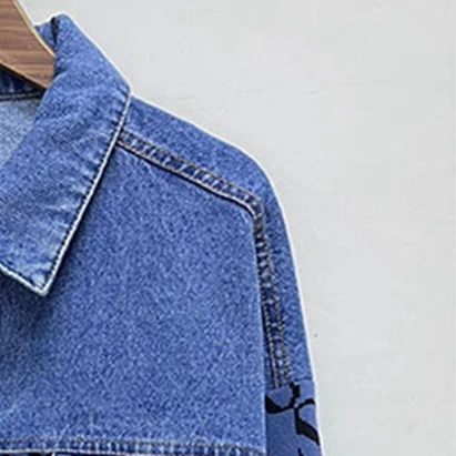 Женский джинсовый кардиган синий свитер с прострочкой весна-осень 2022 |