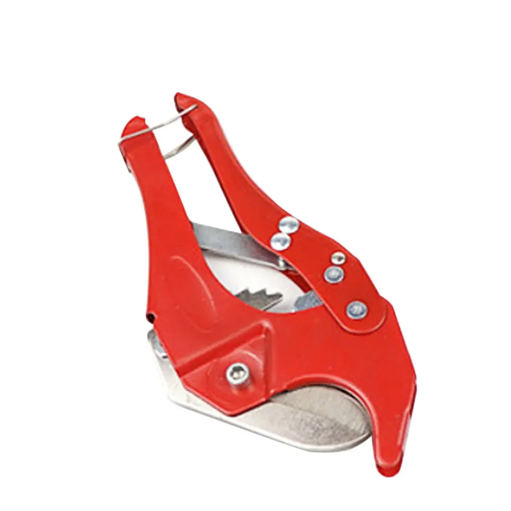 

PVC Aluminum Plastic Pipe Water Tube Tubing Hose Cutter Scissor Knife Cut Ratchet Plumbing Tool Hand Tool Red 1pc 42mm PE