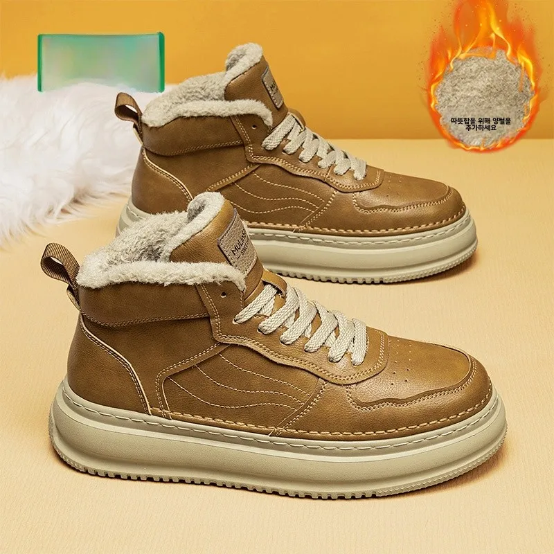 Mulinsen Мужские зимние туфли на хлопковой подкладке с флисовой подкладкой