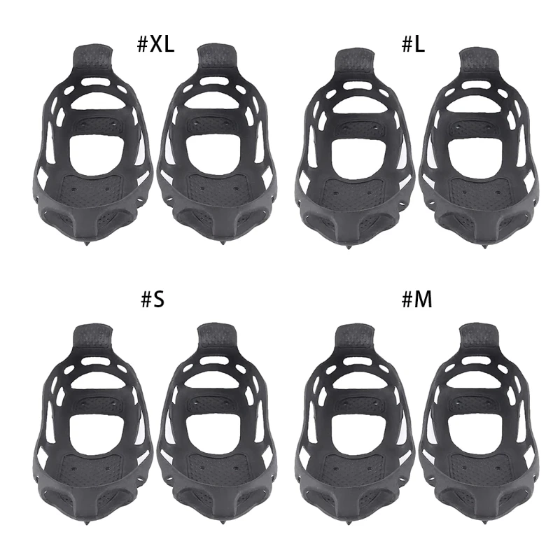 

69HD 24 Teeth Shoe Spiked Grips Cleats Crampons Climbing Anti Slip Shoes Cover Ski Accessories for Outdoor Camping Hiking