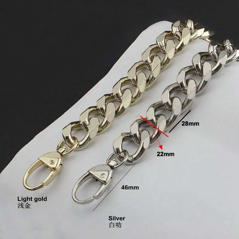3 colors 22mm thick Aluminum chain Light weight bags strap bag parts DIY handles easy matching Accessory  Handbag Straps Bag