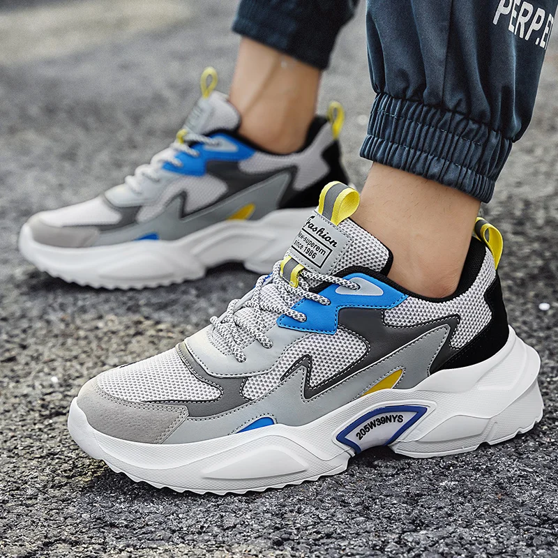 

Мужские дышащие кроссовки для бега, спортивная обувь для фитнеса, большой размер 39-45, новинка весны 2022