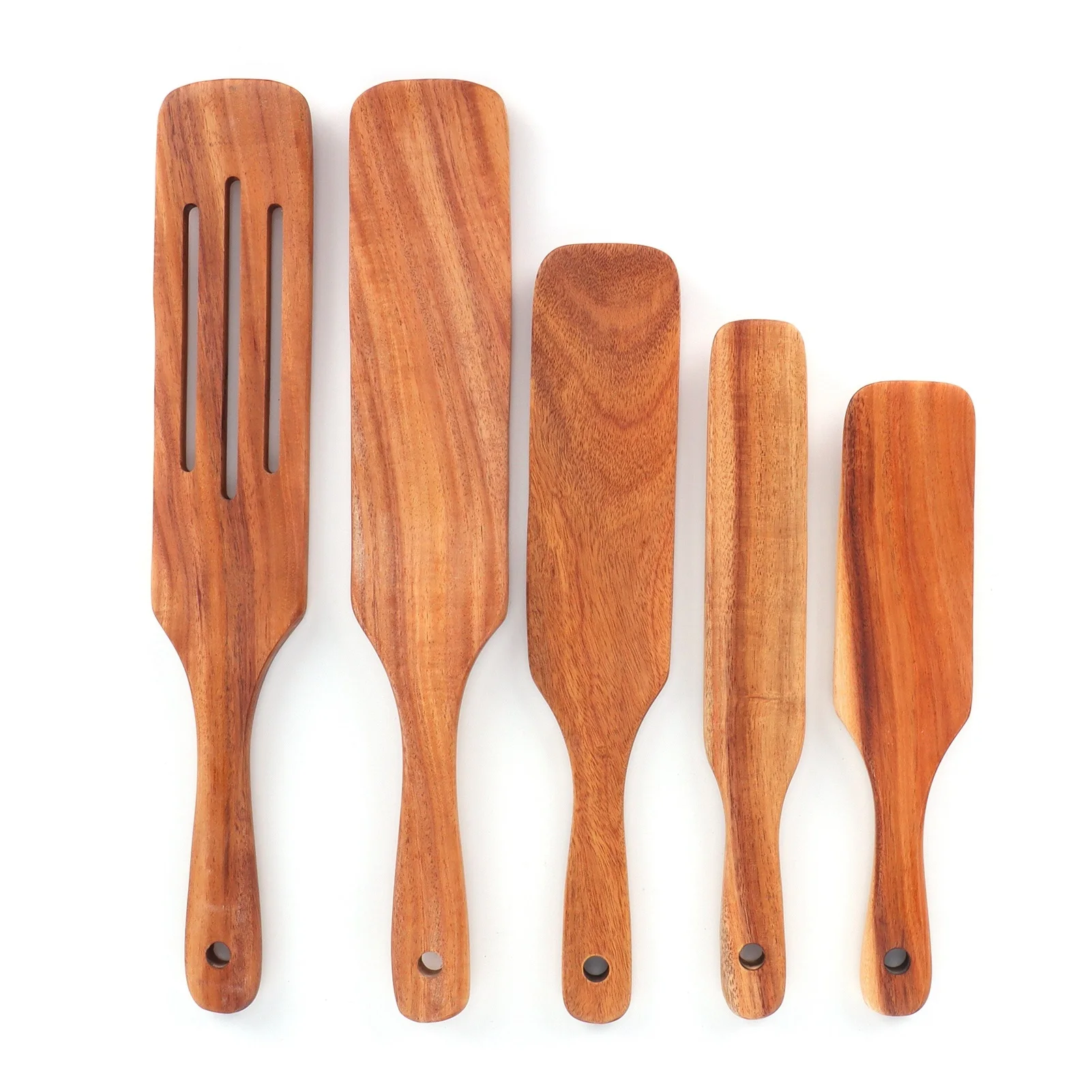 

5Pcs/Set Steak Spatula Kitchen Gadgets Cooking Shovel Wooden Utensils Sets Cooking Tool Wooden Spoons for Kitchen Home