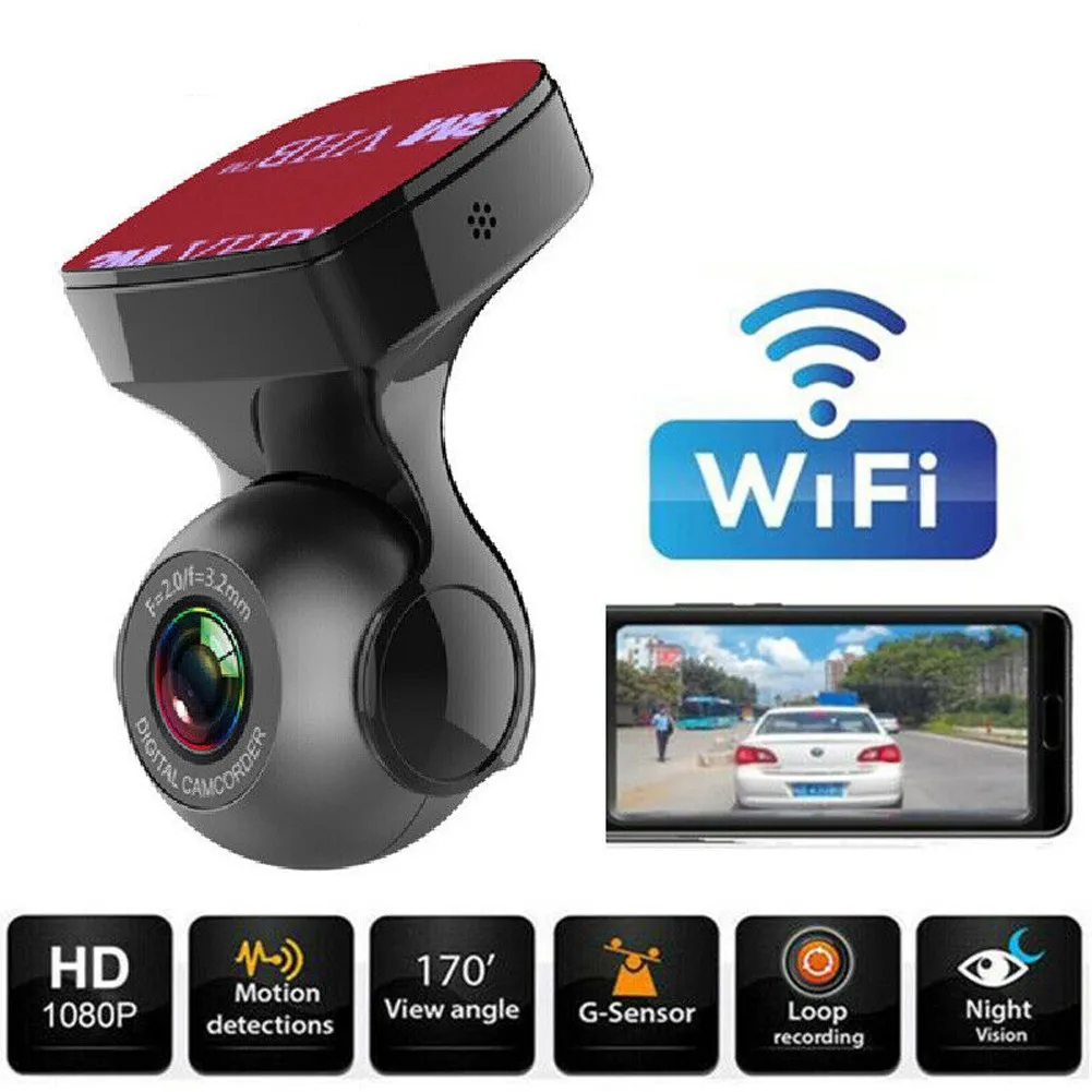 

Видеорегистратор Автомобильный HD 1080P, G-сенсор, USB, Wi-Fi