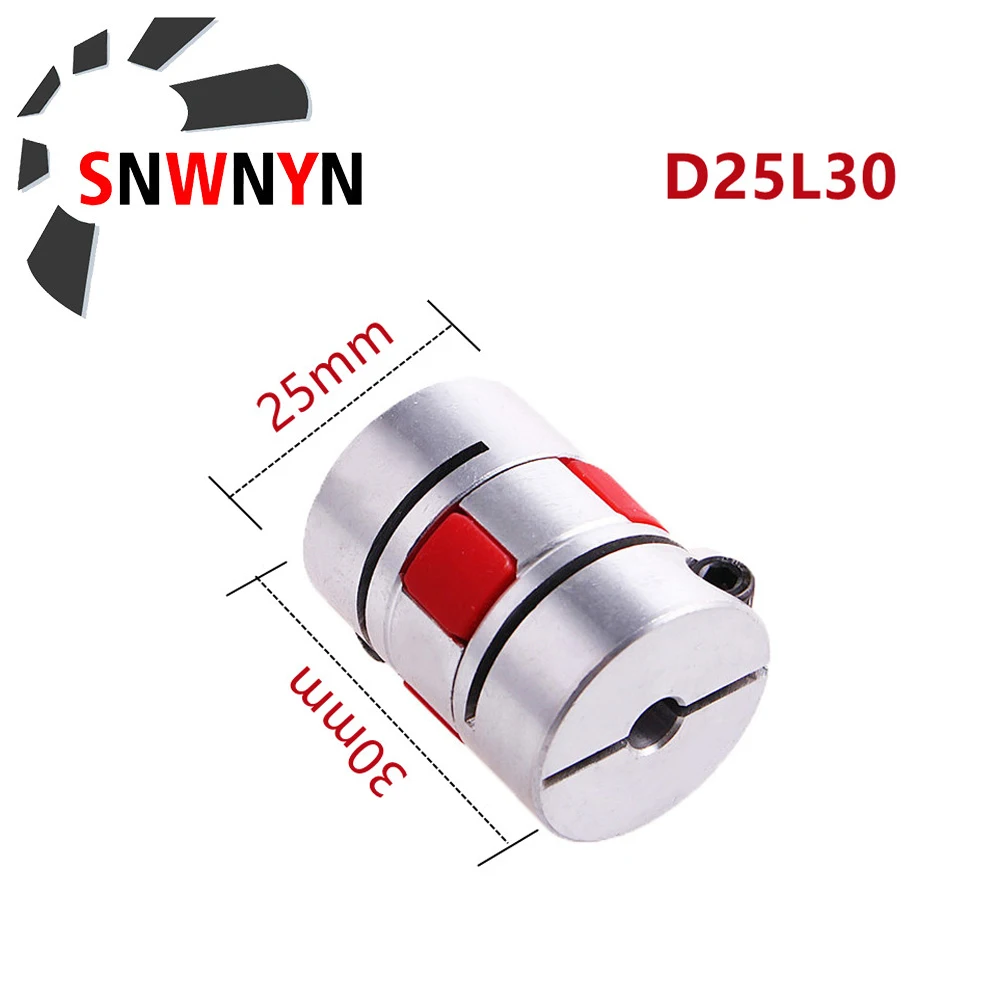 

D25L30 Jaw Coupler 5mm 6.35mm 8mm 10mm 12mm Flexible Spider Plum Coupling CNC Stepper Motor Connector For 3D Printer