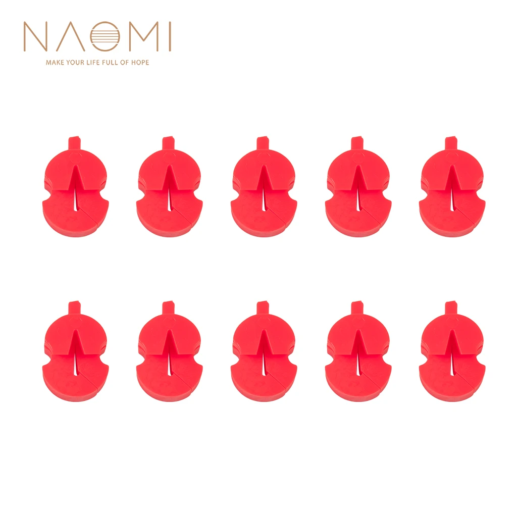 

NAOMI 10 Pcs Rubber Mute Volume Control Violin/Fiddle Mute Silencer Violin Practice Mute Red Violin Parts
