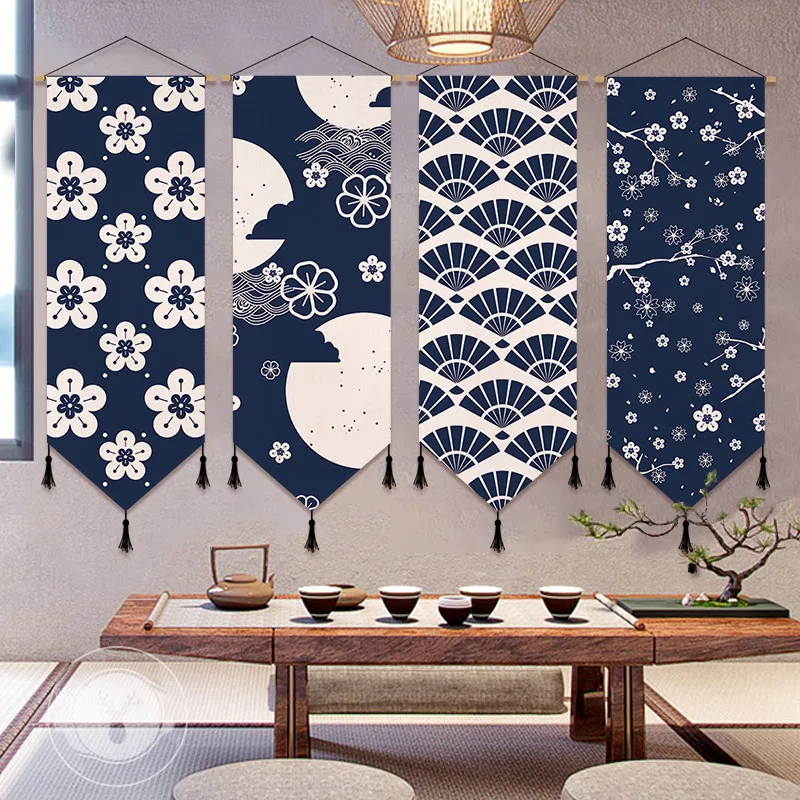 

Japanese Harajuku Style Cloth Art Hanging Painting Bedroom Dining Room Decor Painting Bedside Tapestry Background Wall Posters