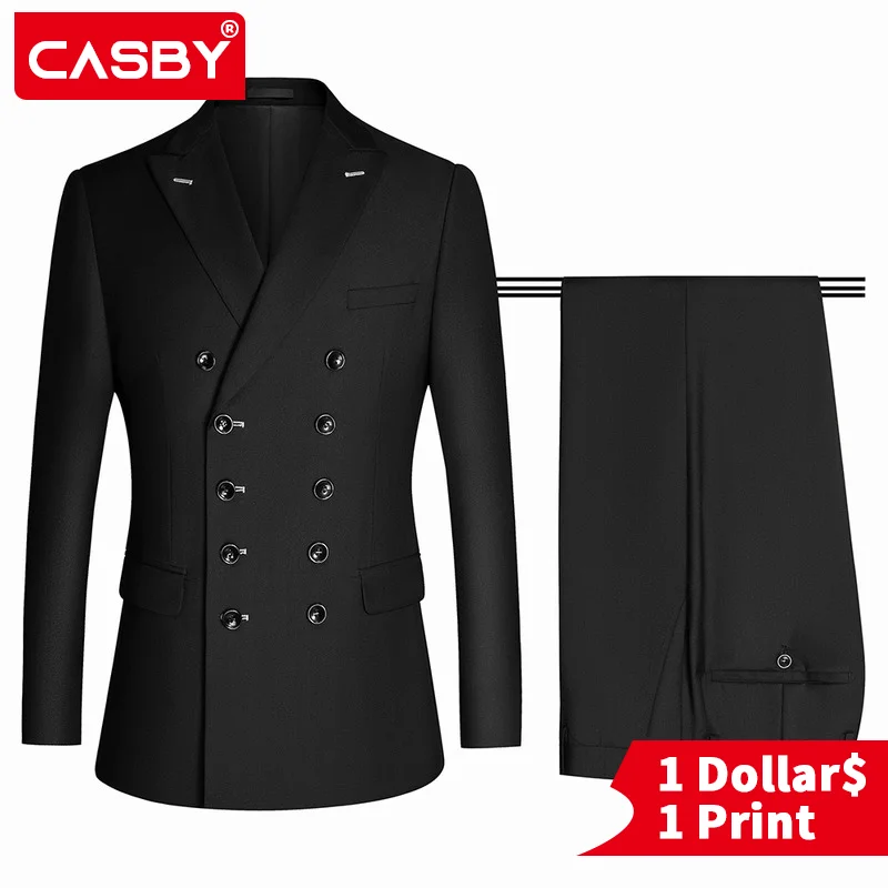 

Костюм мужской, двубортный, с лацканами, темно-синий, черный, свадебный