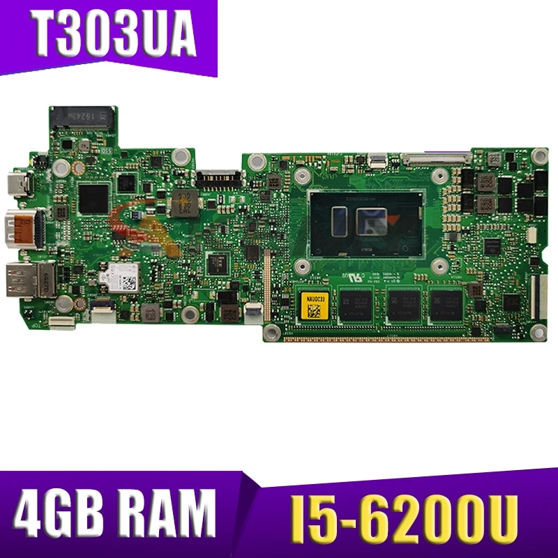 

T303UA 4GB I5-6200U CPU Laptop motherboard for ASUS Transformer Pro T303U T303UA mainboard 100% Test