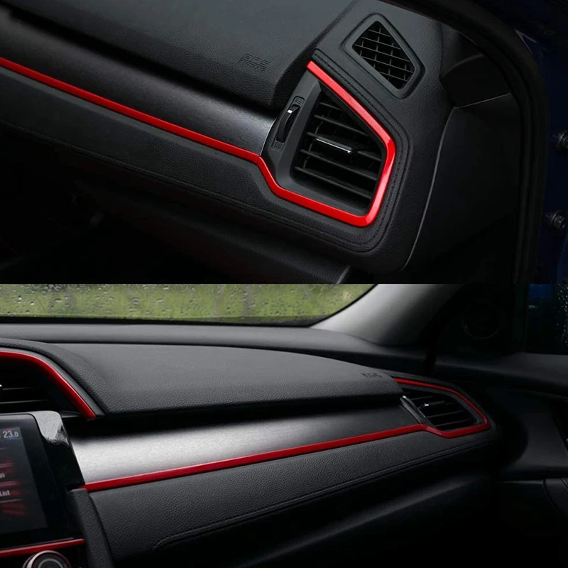 Наклейки на панель центральной консоли 4 шт. клейкие полосы для приборной панели