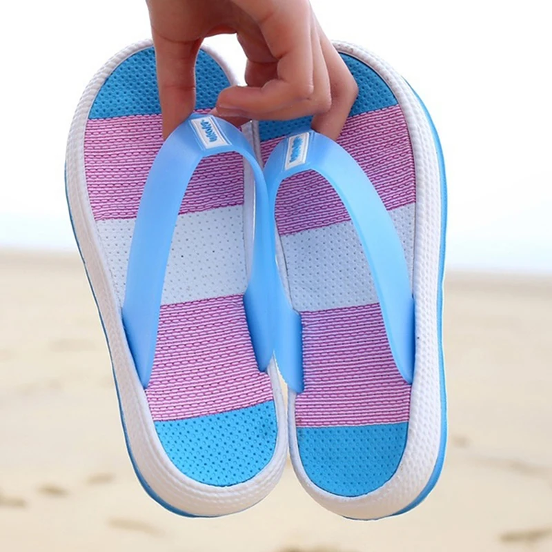 

Summer Women Slippers Rainbow Color Flip Flops Female Casual Indoor Floor Shoes Caual Flat Sandals Beach Wear