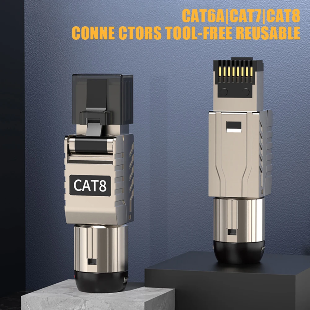 Соединители RJ45 Cat8 Cat7 Cat6A металлический инструмент простой разъем для завершения