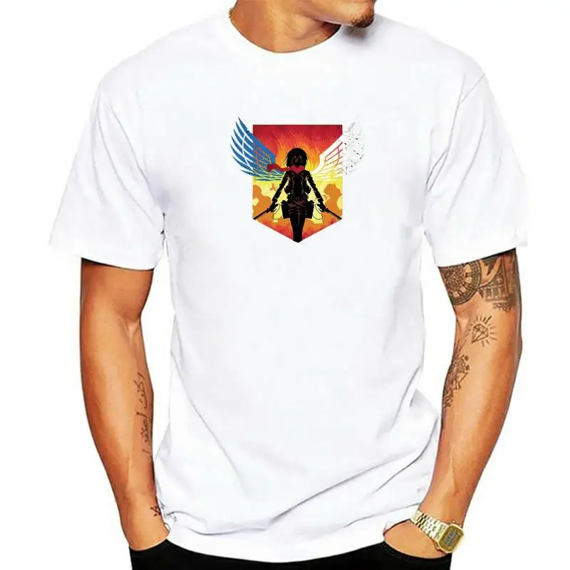 

Attack On Titan Wings Of Freedom Anime T-Shirt For Men Top Quality Short Sleeve Cotton Streetwear Harajuku T Shirts Tee