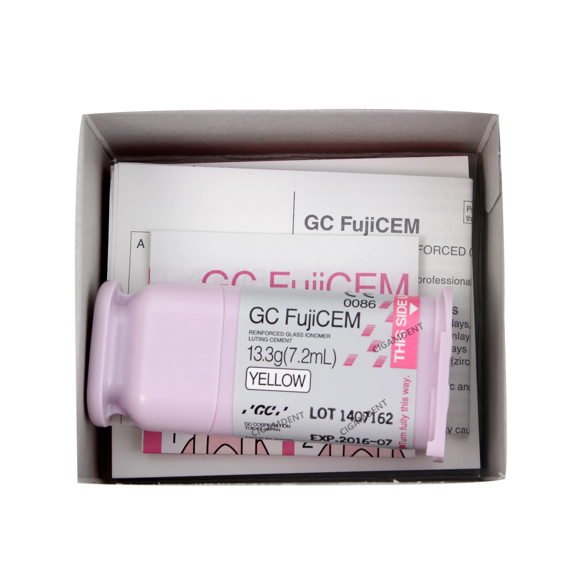

1Pack GC FujiCEM Dental Glass Inomer Cement Permanent Resin Cement Teeth Glue For Crown Veneer Self Etching Adhesive