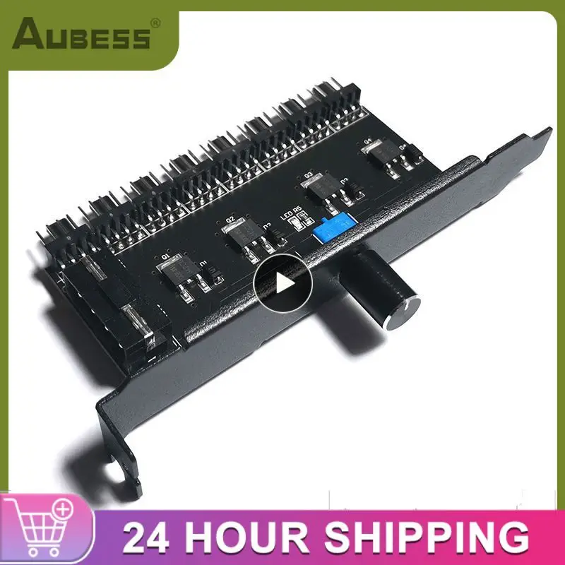 

3pin/4pin Fan Hub 12v 3pin/4pin High Accuracy And Good Performance Speed Controller Multiple Type Knob Adjust