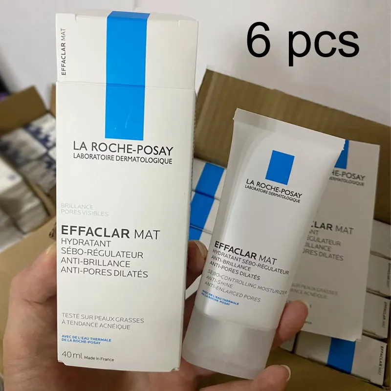 

6 PCS LA ROCHE-POSAY Effaclar MAT Moisturizer Oil Control Shrink Pores Whitening Brighten Repair Face Cream 40ml