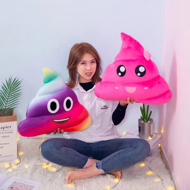 35cm Funny Poop Cushion Plush Pillow Cute Face Expression Shit Doll Stuffed Toy Soft Home Decor Gift Birthday