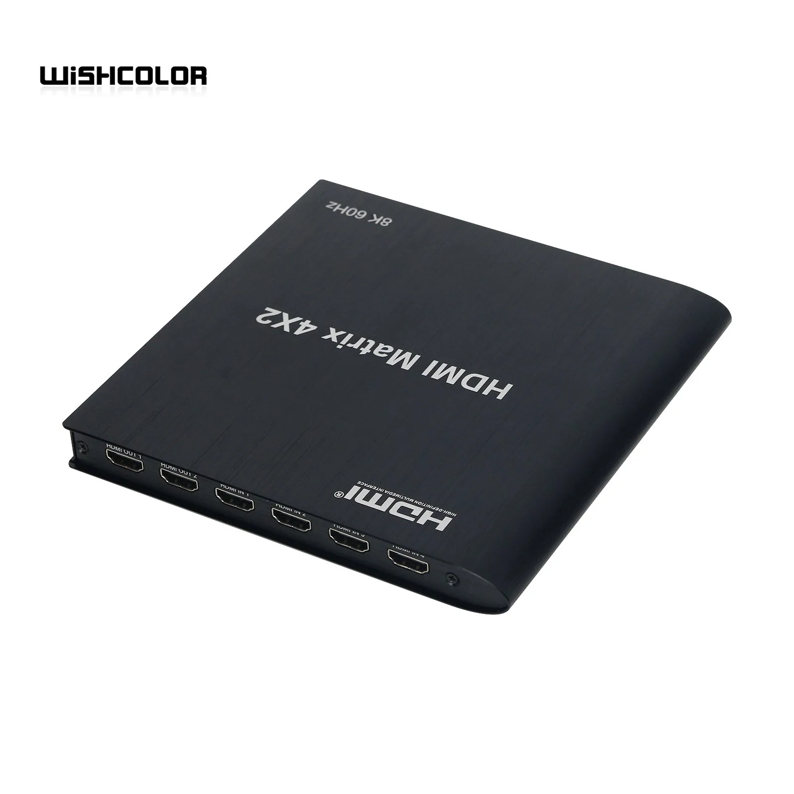 Wishcolor 8K 60Hz HDMI Matrix 4X2 HDR HDMI Matrix Switch Supports HDCP 2.3 HDMI 2.1 EDID Management