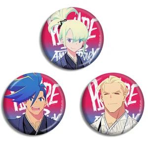 PROMARE Anime Badge Galo Thymos Lio Fotia 58mm Round Brooch Collection Ita Bag Ornament Cute Accesorios Desk Display Friend Gift