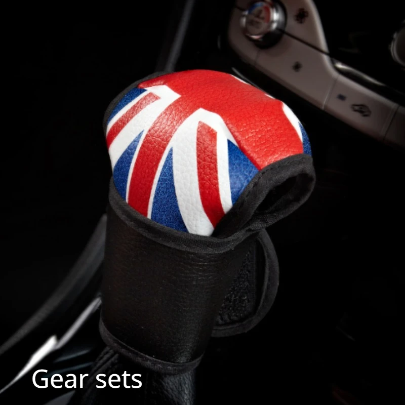 

Чехол для автомобильного шестерни, чехол для ручного тормоза, кожаный чехол для шестерни в британском стиле с флагом США, аксессуары для автомобиля, тканевый чехол