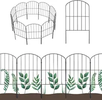Decorative Garden Fence 10 Pack Rustproof Metal Wire Fencing Border Animal Barrier, Flower Edging for Landscape Patio Yard