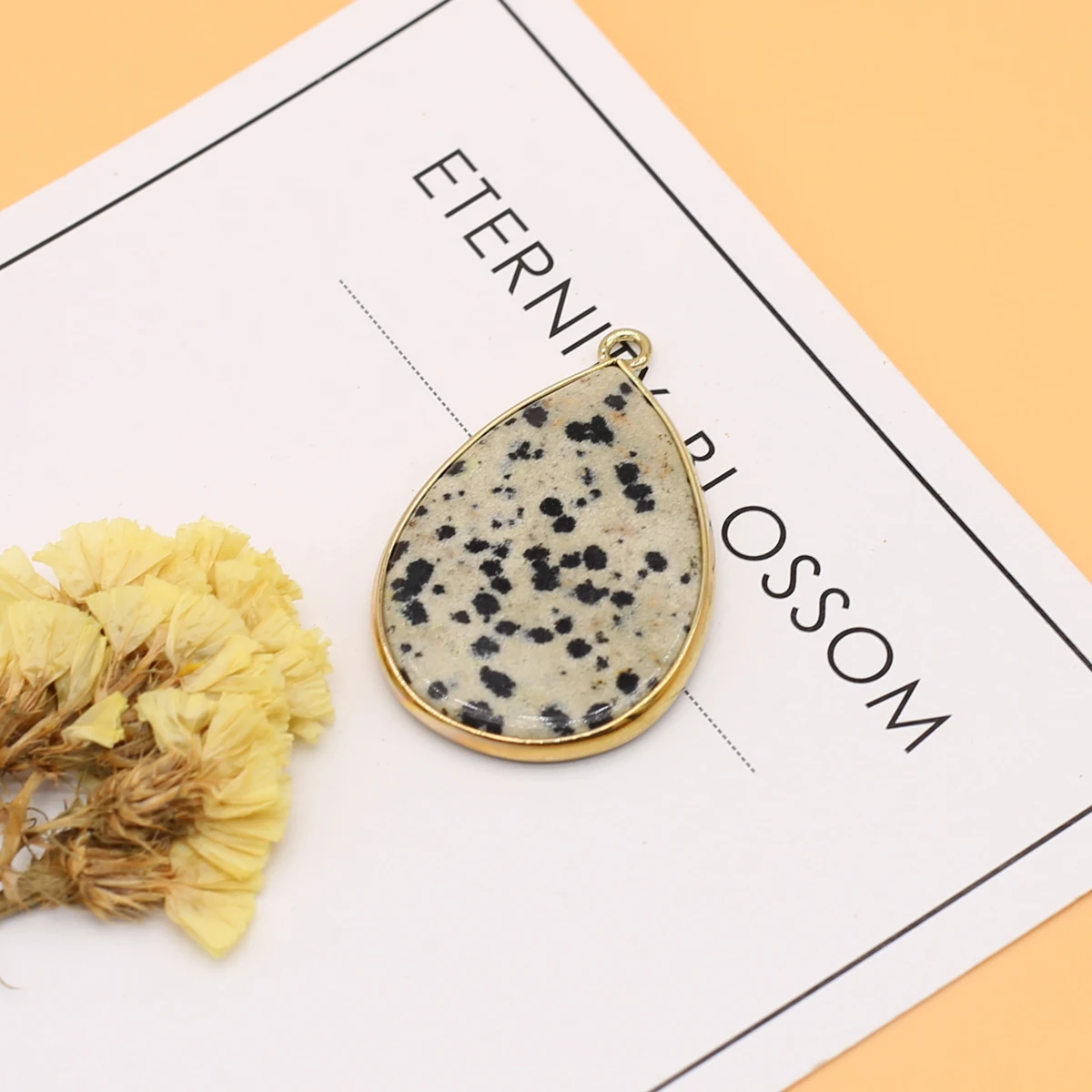 

Water Drop Crystal Beads Natural Stone Speckled Stone For Women Men Jewelry Making Diy Earrings Bracelet Necklace