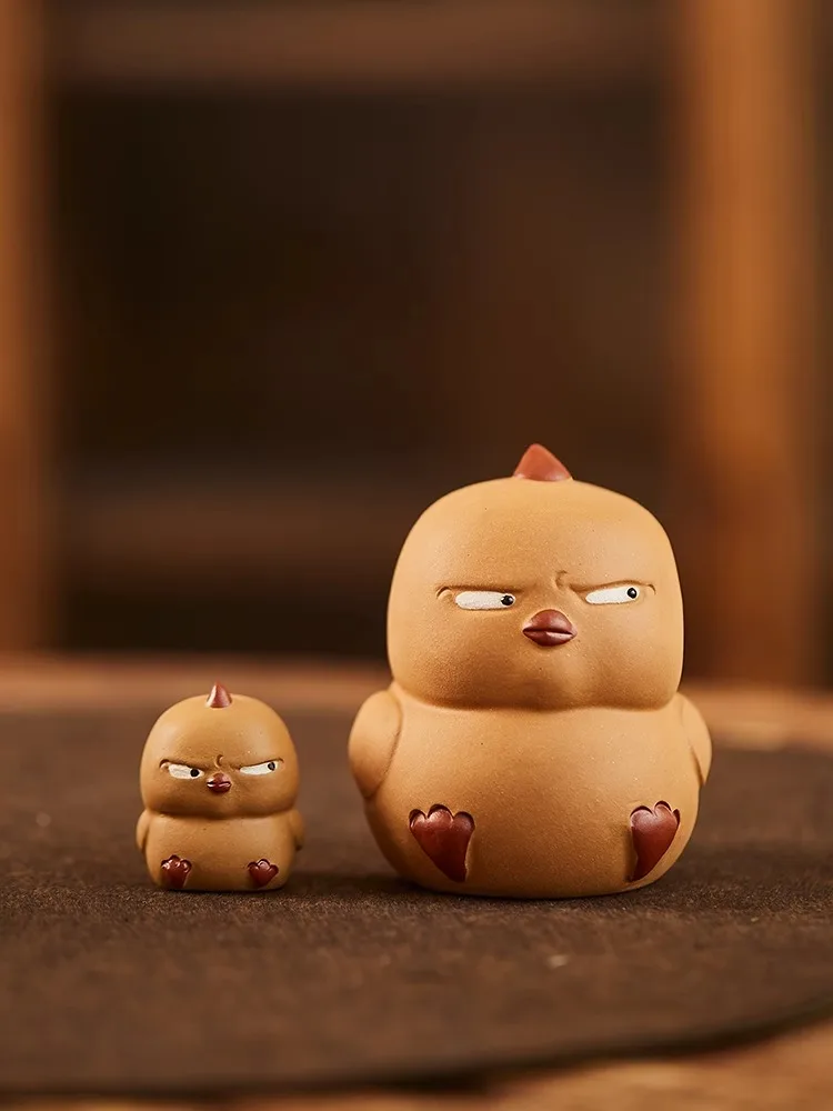 Yixing чайный питомец фиолетовая глина Мини желтая цыпленка аксессуары для чая Gongfu