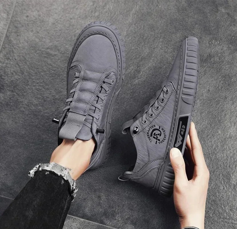 Туфли мужские из вискозы дышащие холщовые кроссовки без шнуровки повседневная