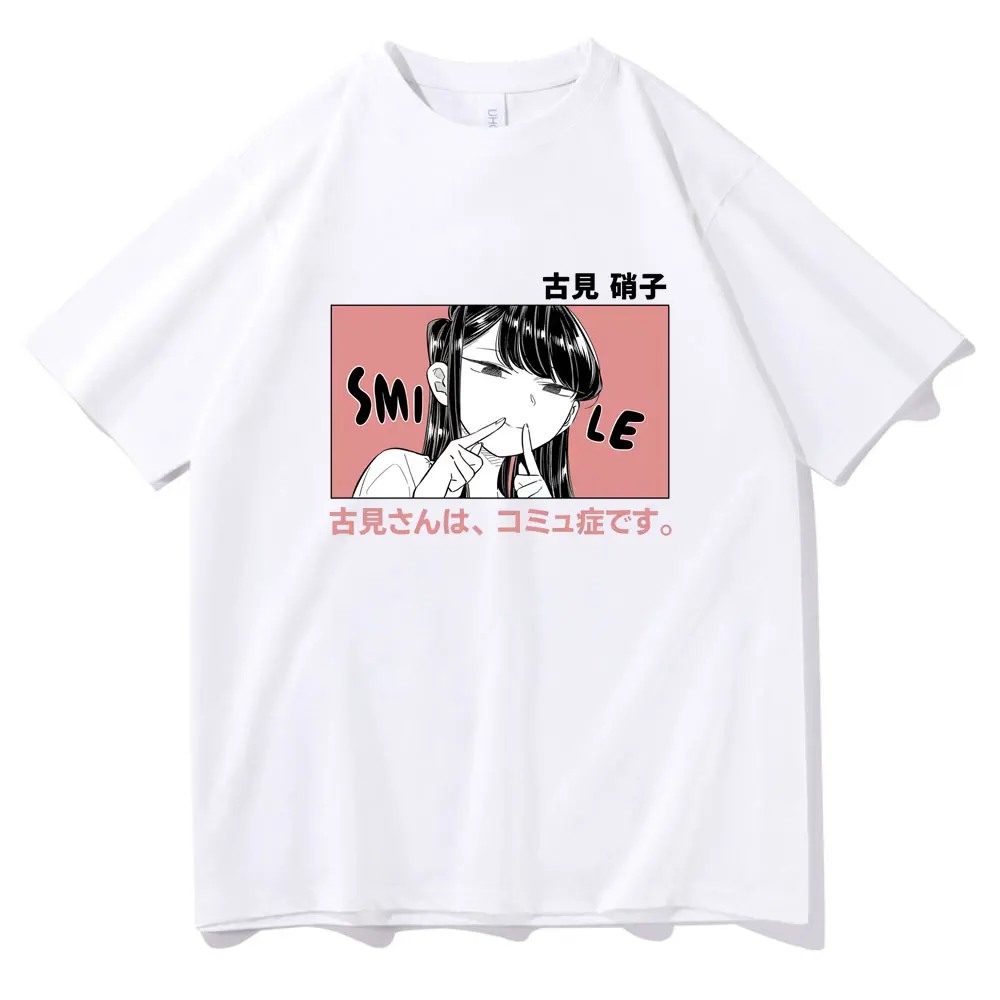 

Japanese Anime Koimi Classmate Has Communication Disorder Shoko Komi Print T Shirt Men Women Cotton Loose T-shirts Short Sleeve