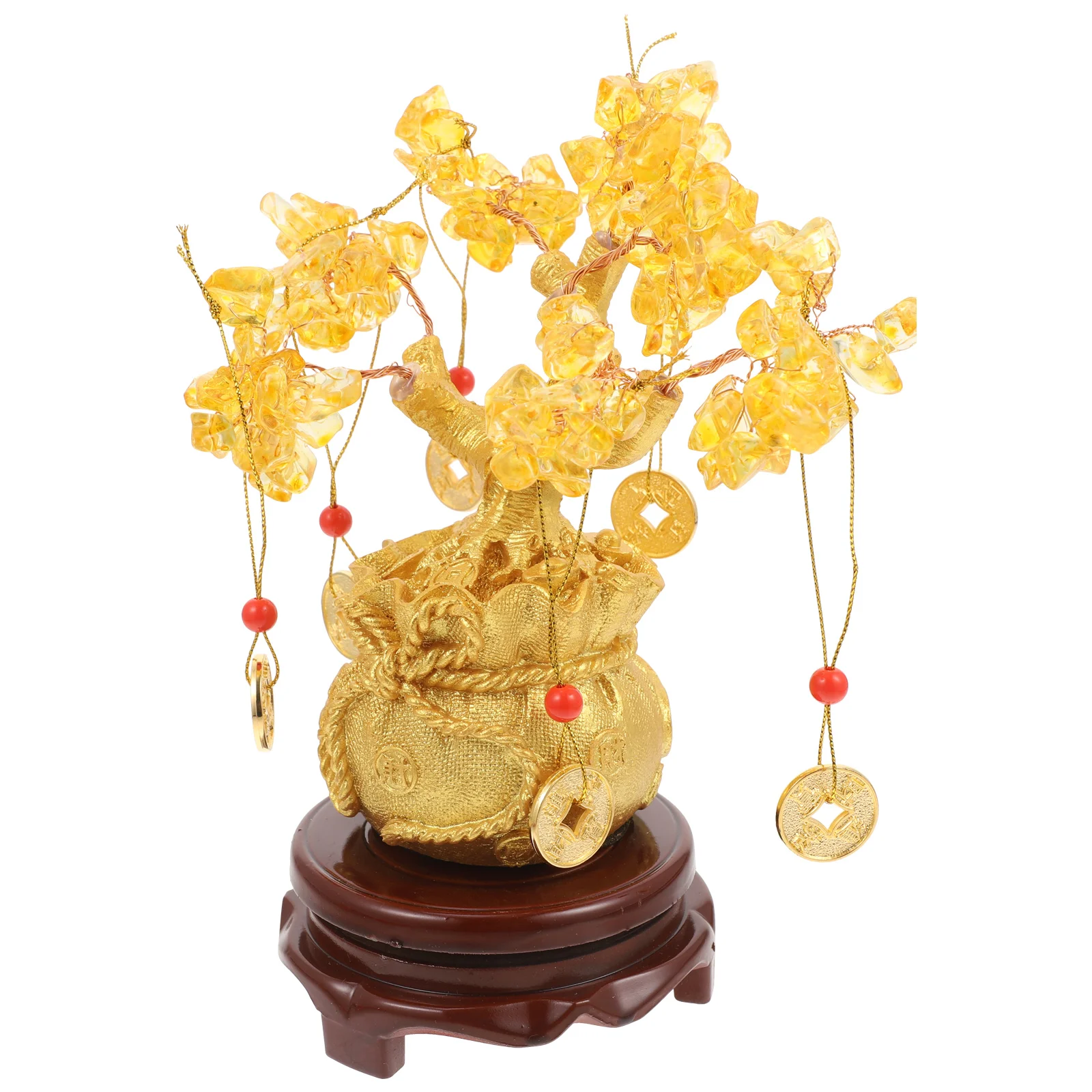 

Tree Wealth Desktop Ornament Fake Trees Fengshui Plants Crystal Gemstones Reiki Statue Leaf sets